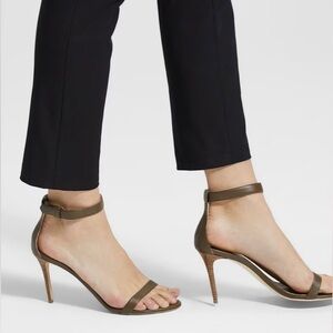 Theory demeura nappa high heeled sandal in army green NWT